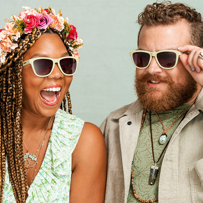 Dawn of A New Sage | grüne quadratische Sonnenbrille mit lila Verlaufsgläsern | goodr OG Sonnenbrille