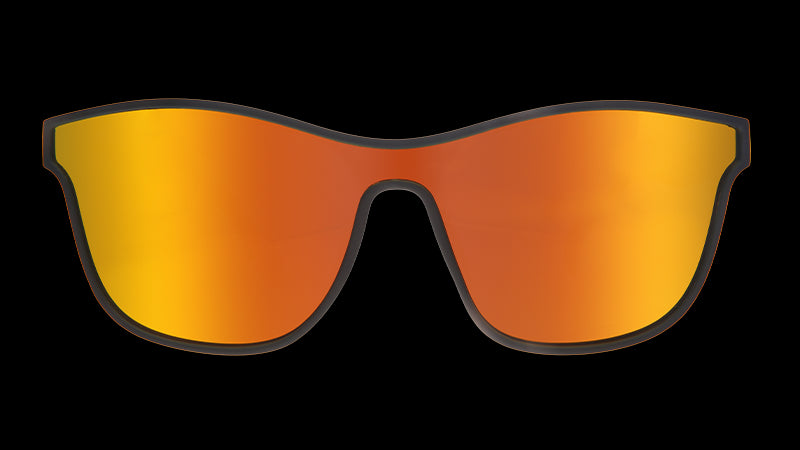 From Zero to Blitzed |schwarze Sonnenbrille im futuristischen Stil mit bernsteinfarbenen Gläsern | goodr sunglasses