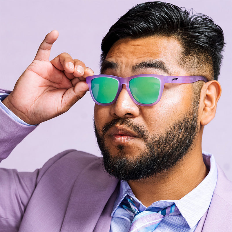 Lilac It like That | lavendelfarbene Sonnenbrille mit grünen Gläsern| OG goodr sunglasses